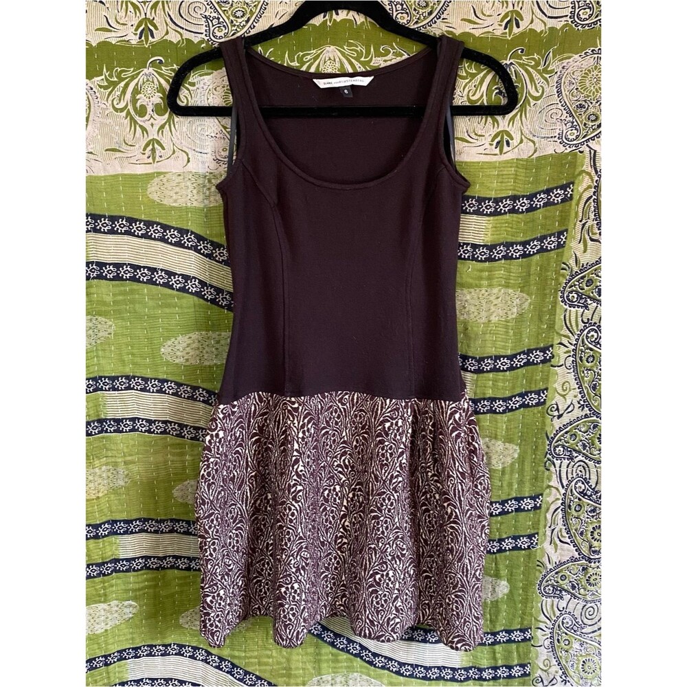Diane von Furtsenberg Brown Combo Shay Wool Blend Mini Dress 6 Runway Inspired